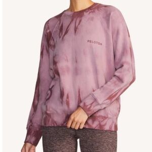 Peloton Women's Tie-Dye Sweatshirt - Purple SZ S NWT